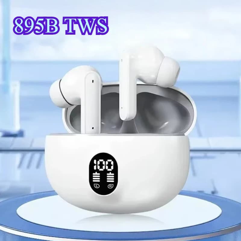 سماعات أذن لاسلكية للألعاب 895B TWS، سماعات بلوتوث مع ميكروفون عازل للضوضاء، سماعات رأس ستيريو عالية الدقة بجهير قوي - 2