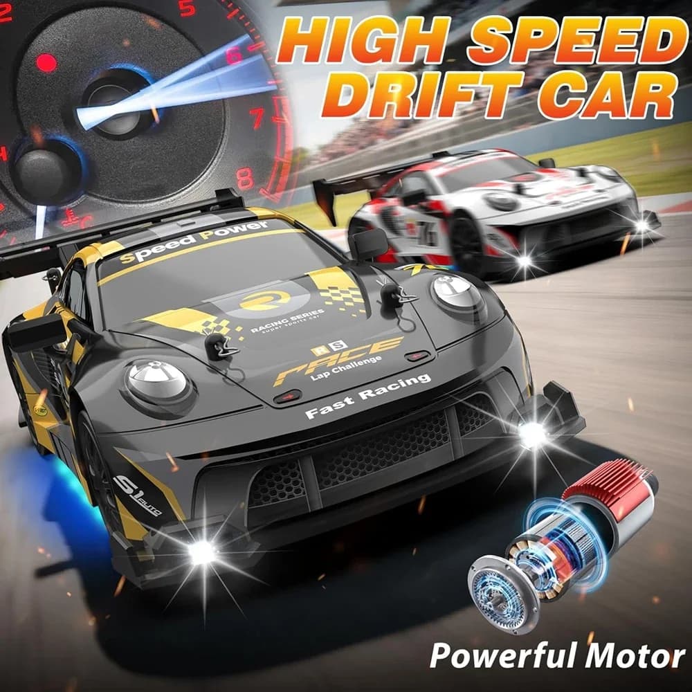سيارة تحكم عن بعد 4WD RC Drift، طراز GTRPRO AE86PRO، سباق 4x4، شاحنة RTR، هدية للأطفال والبالغين - 5