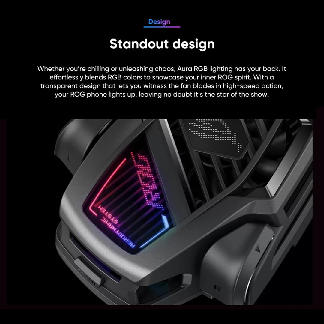 Original ASUS ROG AeroActive Cooler X For Rog 8/8pro, Rog Phone 9/9pro Funcooler Cooling Fan Holder ROG Gaming Phone Accessories - 4