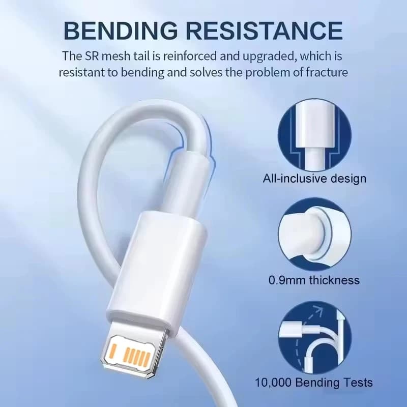 كابل USB شحن سريع أصلي 35 واط PD لهواتف آيفون 11 12 13 14 برو XS ماكس XR X 6 6S 7 8 بلس SE كابلات شحن سريع USB C - 2