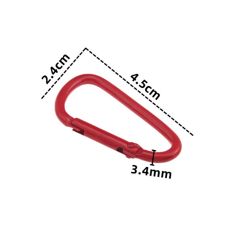5-20Pcs/Lot Aluminum Alloy Carabiner Buckle Camping Equipment Backpack Buckle Water Bottle Hanging Buckle Snap Hook Keychai - 5