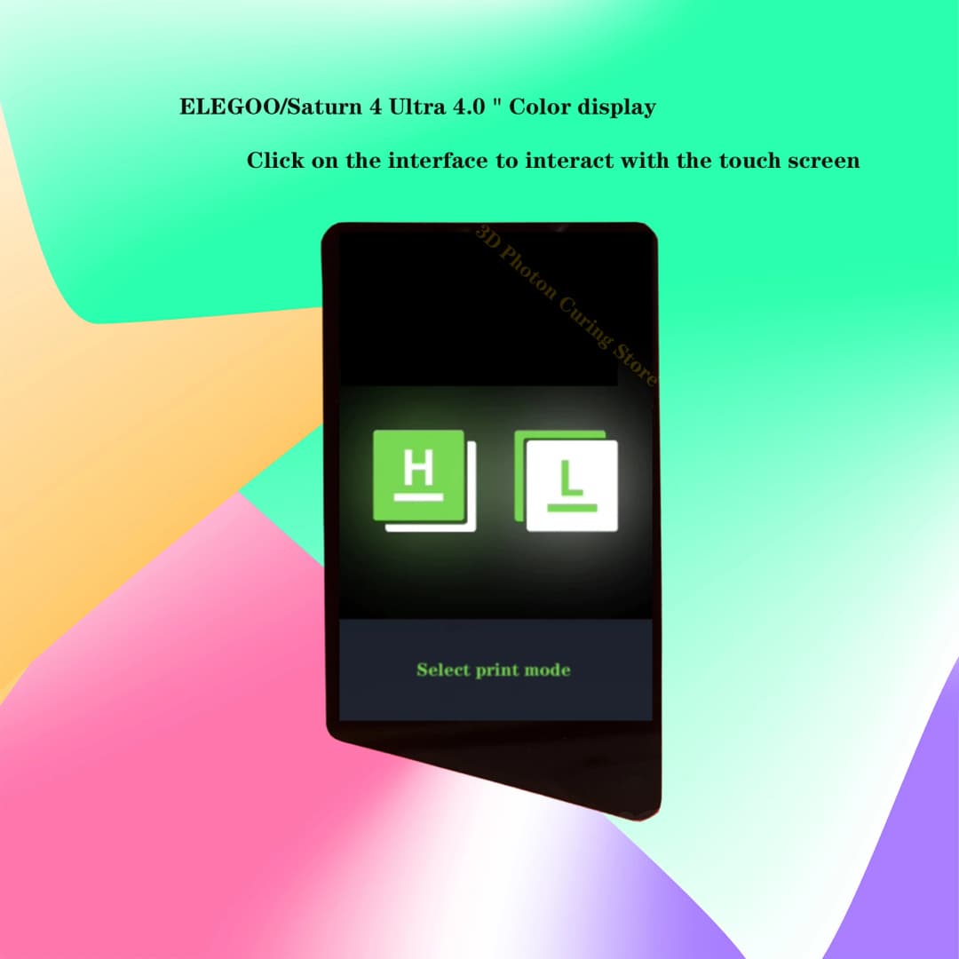 طابعة Elegoo/Saturn 4 Ultra 16k بشاشة ملونة 4.0 بوصة مع واجهة تفاعلية تعمل باللمس ومجموعة إصلاح LCD