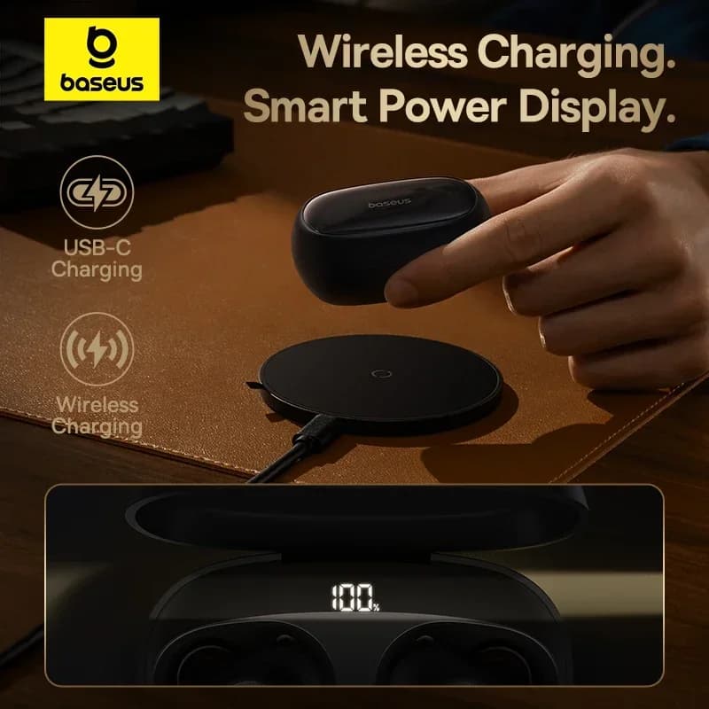 سماعات أذن لاسلكية Baseus Bowie MA10 Pro ANC إلغاء الضوضاء الهجين 48dB بلوتوث 5.3 سماعات أذن مقاومة للماء IPX6 4 ميكروفونات سماعات رياضية ENC - 5