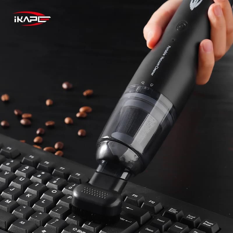 IKAPE Mini Vacuum Cleaner For Coffee Grounds Grinder Battery Barista Accessories Wireless Vacuum Cleaner For Car Handheld - 4