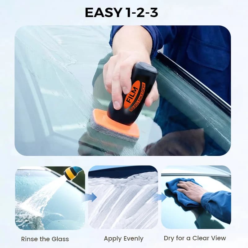 100g Auto Glass Side Window Oil Film Removal Cleaner Car Windshield Hydrophobic Cleaner Anti Fog Glass Emulsion Oil Film Remover - 3