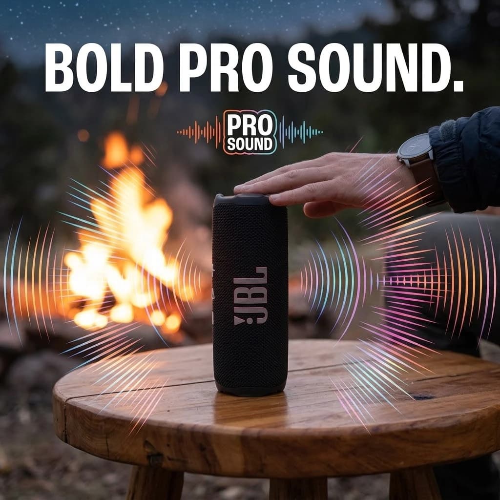 سماعة JBL Flip 7 بلوتوث، مقاومة للماء والغبار IP68، صوت معزز بتقنية الذكاء الاصطناعي، بطارية تدوم 16 ساعة - 4