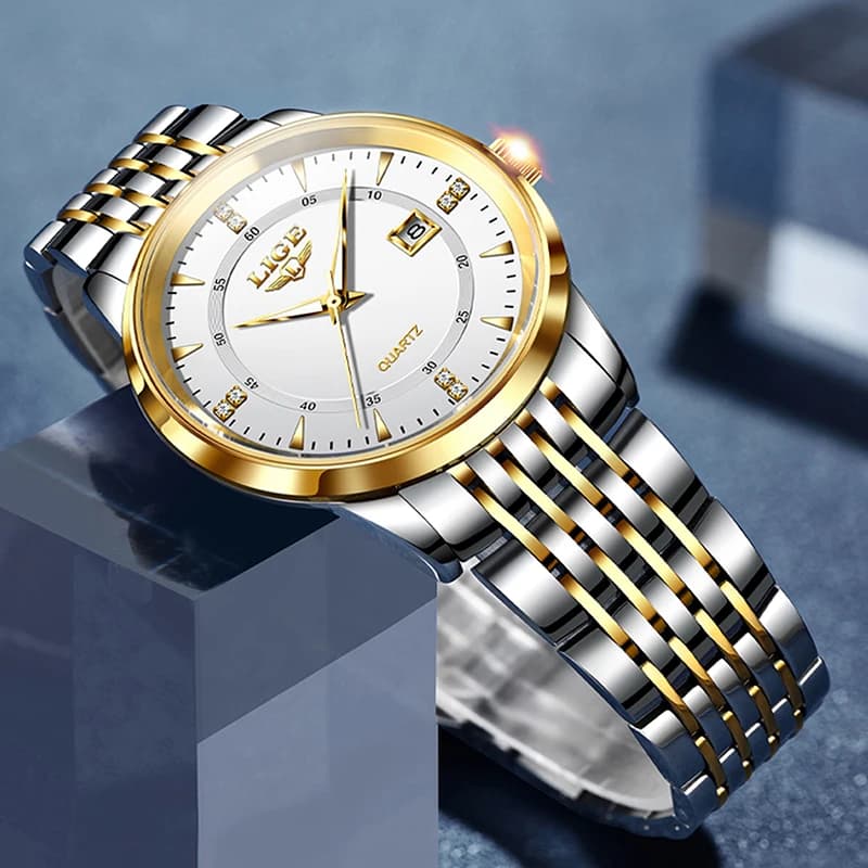 LIGE New Waterproof Watches Women Fashion Women's Bracelet Watch Top Brand Luxury Date Quartz Watch for Women Relogio Feminino - 2