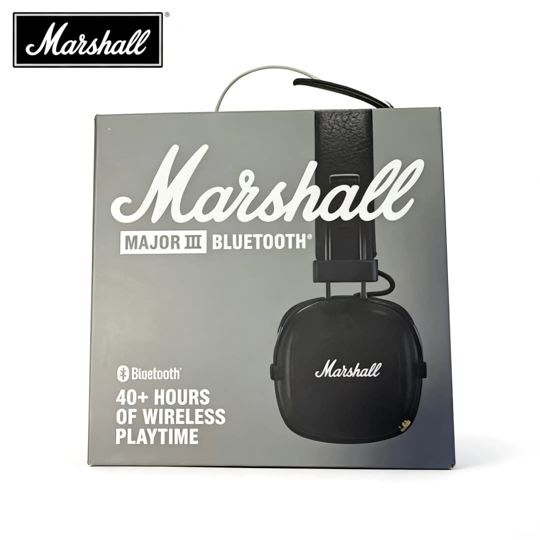 Marshall Major III 3 Wireless/Wired Headphones with Mic Deep Bass Foldable Gaming Bluetooth Headset for Sports & Rock Music - 5