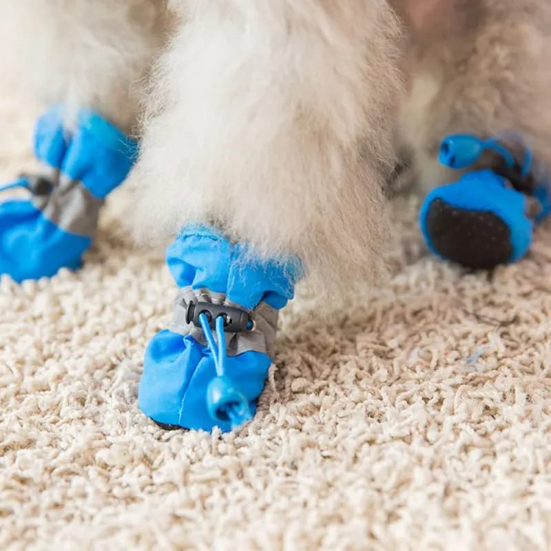 4PCS Small Dog Shoes Hiking Boots Waterproof Dog Shoes Medium Slippers for Puppy Boots Shoes for Small Dogs XGX01 - 3
