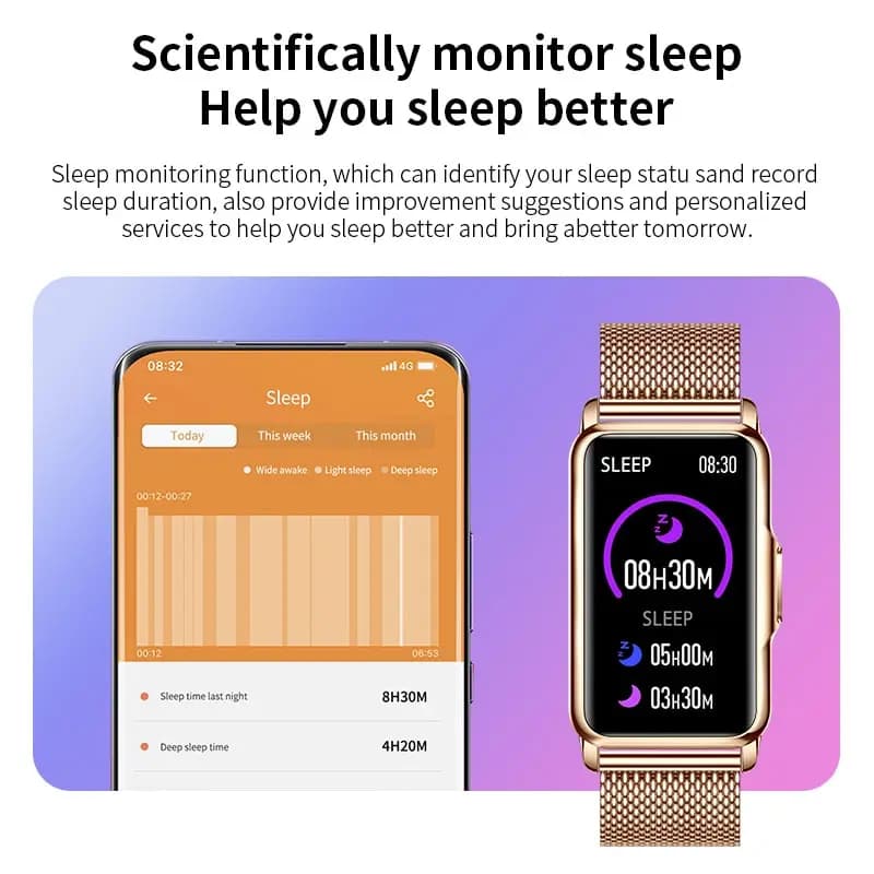 LIGE Smart Watch Women Full Touch Screen Bluetooth Call IP67 Waterproof Sports Fitness Tracker Smartwatch Women - 6