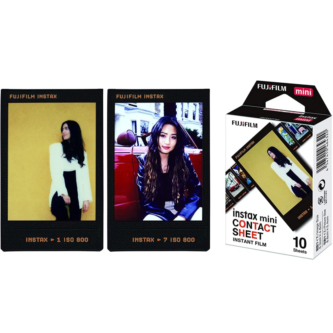 Fujifilm Instax Mini Color Film Blue Mono Chrome Stone Gray Contact Sheet For Fujifilm Instant Camera Mini 12 8 9 40 90 Link EVO - 5