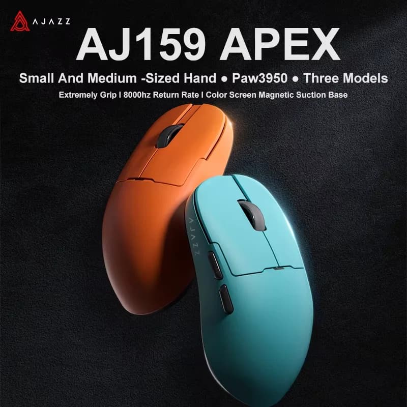 ماوس ألعاب لاسلكي أجاوز AJ159 أبيكس/AJ159PRO، قاعدة شحن مغناطيسية RGB، خفيف الوزن، AJ159P، للكمبيوتر المحمول - 6
