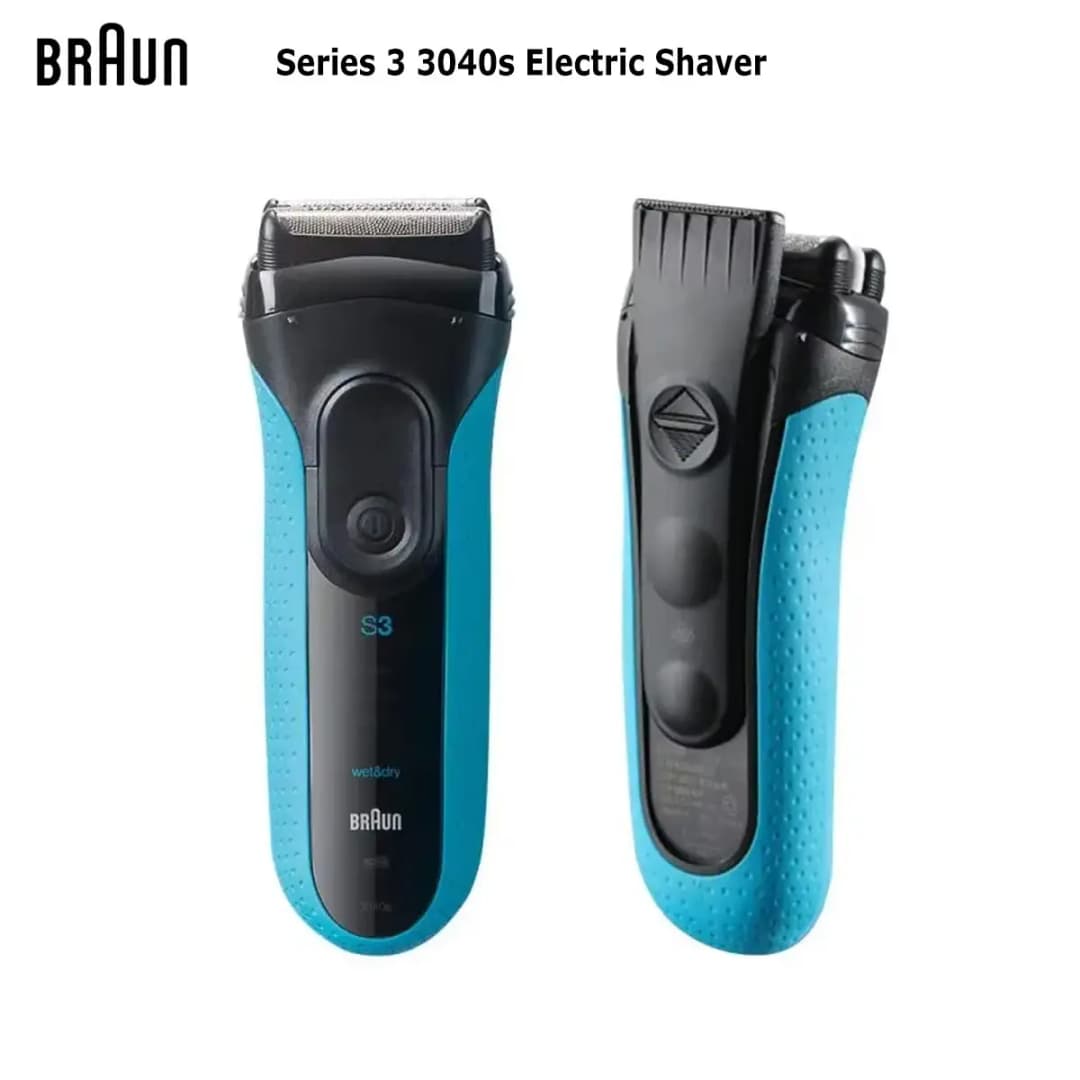 ماكينة الحلاقة الكهربائية Braun 3040s سلسلة S3 ماكينة حلاقة متبادلة مع أداة تشذيب السوالف قابلة لإعادة الشحن للاستخدام الجاف والرطب شفرة للرجال