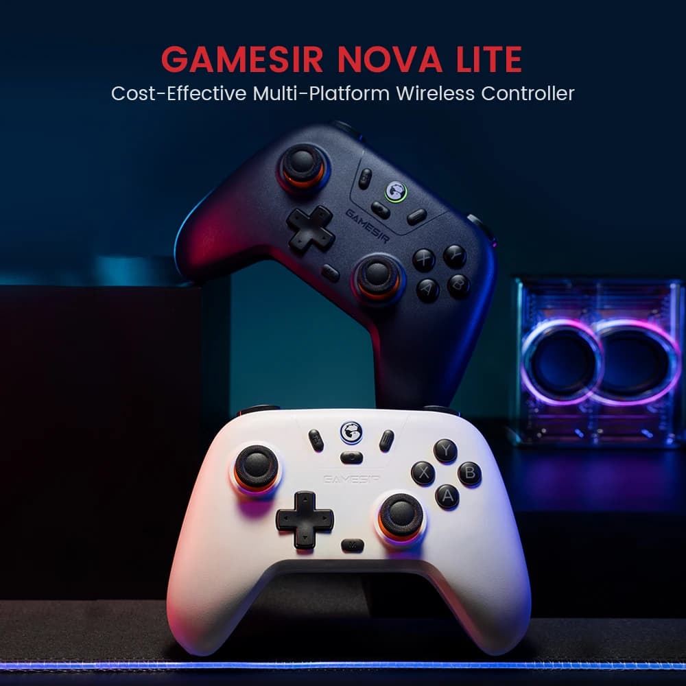 وحدة تحكم سويتش لاسلكية GameSir Nova Lite مع جويستيك بتأثير هول لنينتندو سويتش وآيفون وأندرويد والحاسوب