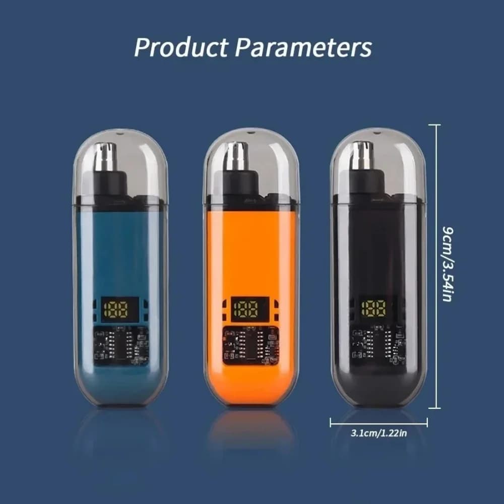 ماكينة تشذيب شعر الأنف والأذن للرجال، قابلة لإعادة الشحن عبر USB، استخدام جاف ورطب - 3