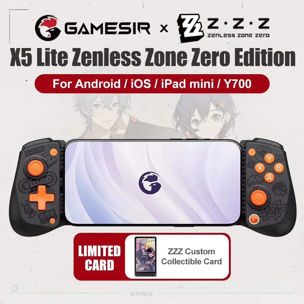 وحدة تحكم الألعاب المحمولة GameSir X5 Lite إصدار Zenless Zone Zero لأجهزة آيفون 17 و16 و15 وأندرويد وآيباد ميني وأجهزة Y700 اللوحية