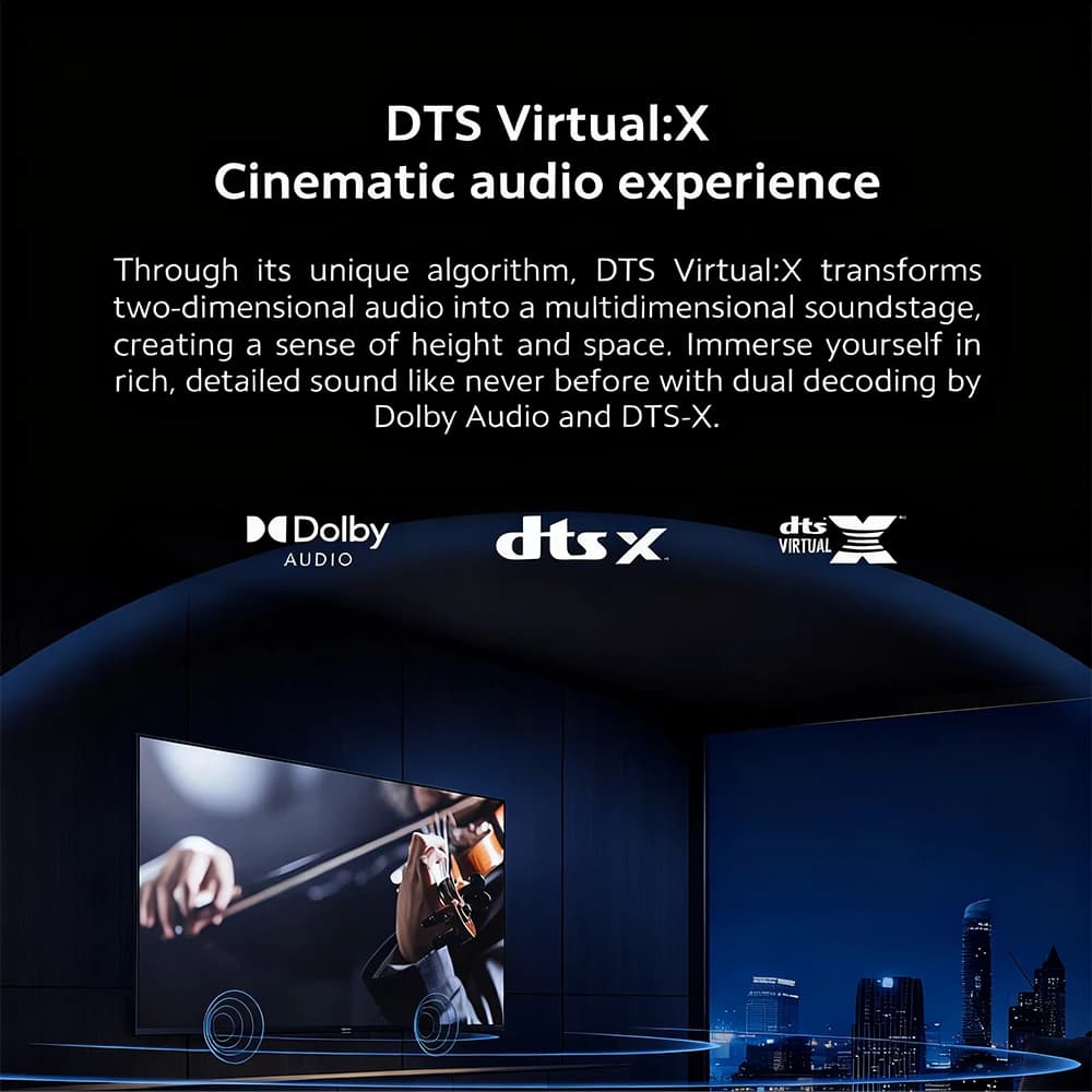 Xiaomi TV A 32, Compact Size With Colorful Screen, Dynamic Sound With Dolby Audio™, DTS-X And DTS Virtual:X, Top-end Metal Fini - 6