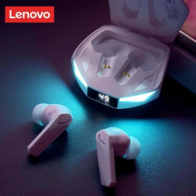 سماعات أذن لاسلكية للألعاب Lenovo XT53 بتقنية Bluetooth 5.4، سماعات أذن ذات تأخير منخفض مع شاشة LED وميكروفون مقاومة للماء - 6