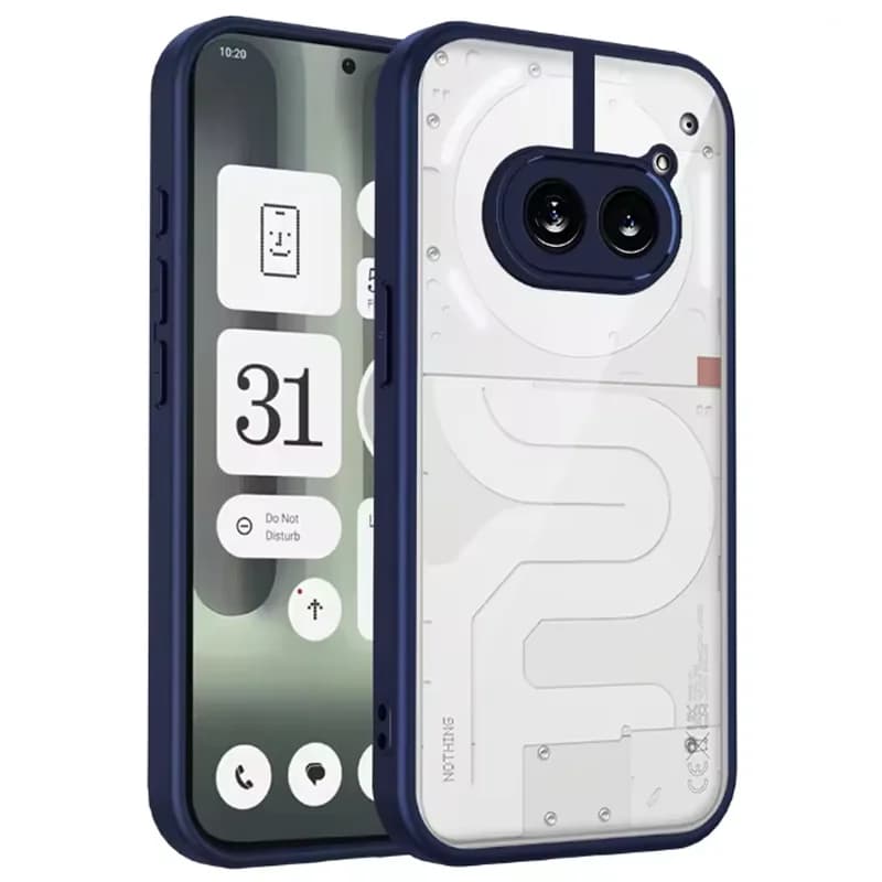 غطاء حماية Nothing Phone 2A Plus A142P مع وسادة هوائية مقاومة للصدمات، إطار سيليكون شفاف، غطاء خلفي مطفي صلب - 4