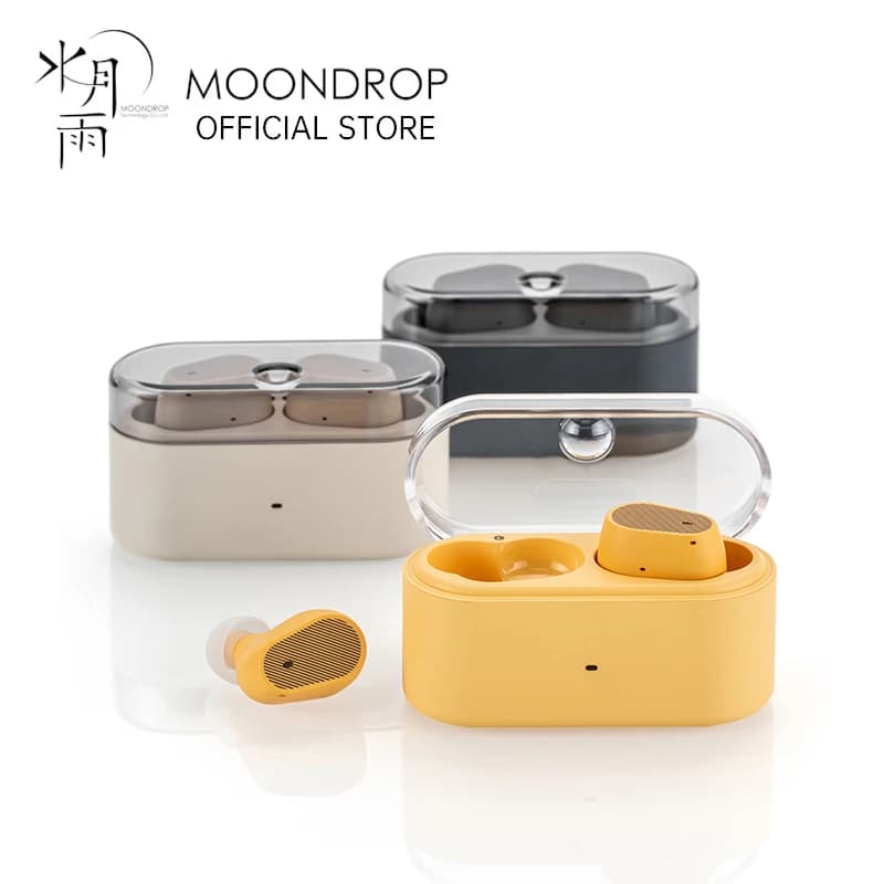 سماعات أذن لاسلكية حقيقية MOONDROP Pudding TWS بتقنية ستيريو، إلغاء الضوضاء النشط ANC، معالجة صوتية تفاعلية DSP، بلوتوث 6.0