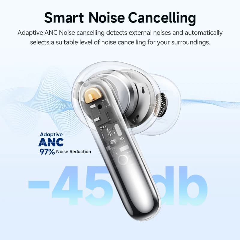 سماعات QCY Melobuds N50 لاسلكية ANC 6 ميكروفونات سماعات أذن بلوتوث 5.4 اتصال مزدوج وضع شفاف - 2