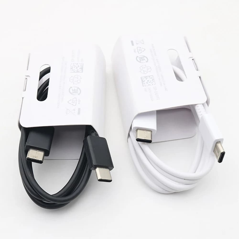 كابل سامسونج USB Type C PD بطول 1/2/3 متر، بقوة 25 واط/45 واط/65 واط و3 أمبير للشحن السريع ونقل البيانات لهواتف جالاكسي نوت 10 و20 وS24 وS25 ألترا وZ Flip Fold 5 و6 و7 - 3