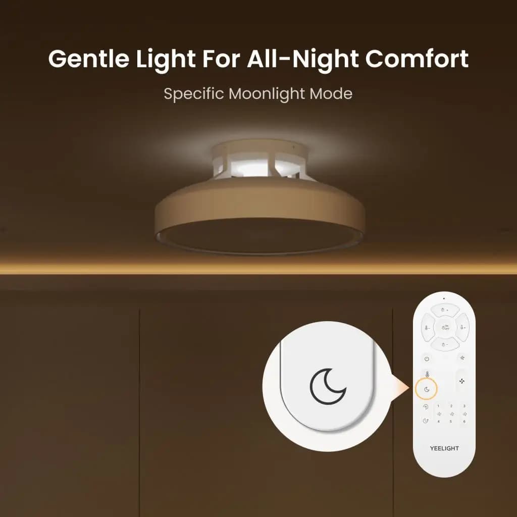Yeelight smart leafless fan light children's room bedroom invisible ceiling main bedroom room electric fan ceiling fan light - 4