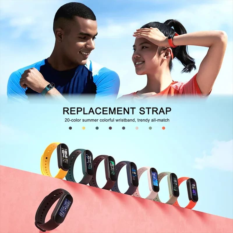 الألوان سوار ل شاومي Mi الفرقة 4 5 6 الرياضة حزام ساعة سيليكون المعصم حزام ل شاومي Mi الفرقة 5 سوار Miband 4 3 حزام - 4