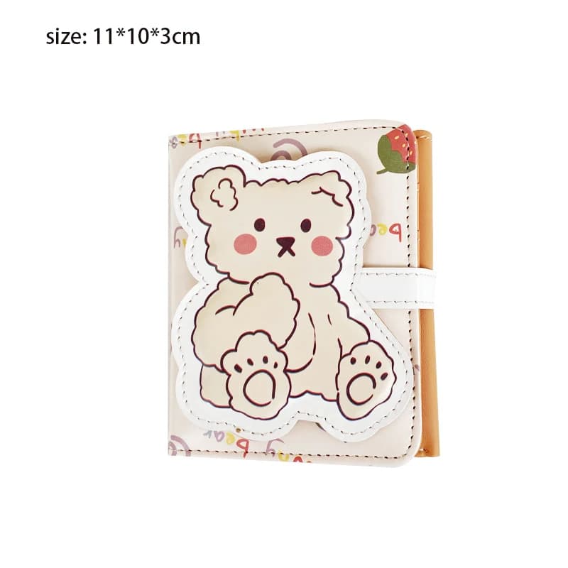 New Cute Bear Wallets For Women Small Hasp Girl Credit Card Holder For Pu Leather Coin Purse Female Wallet Short New 2024 - 5