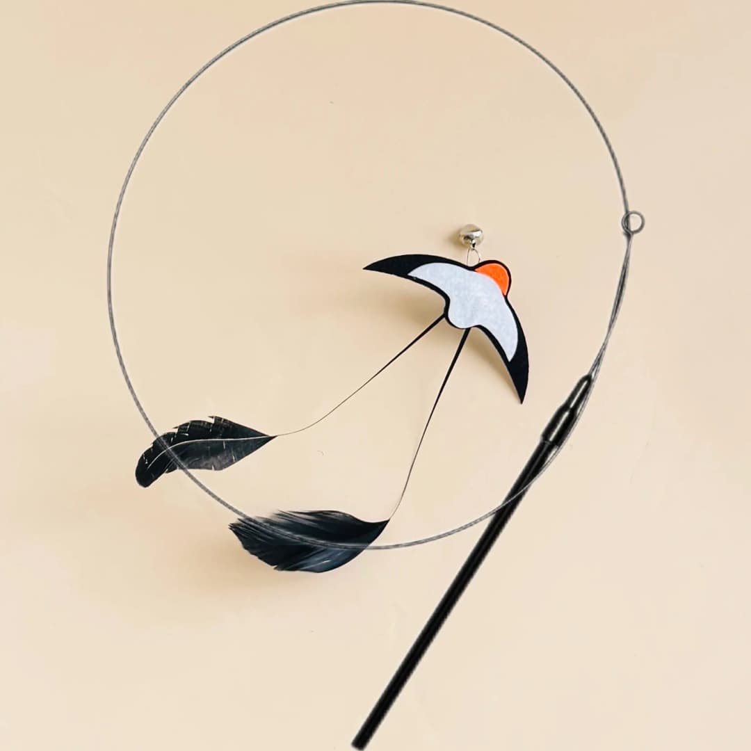 Cat Toys Interactive Funny Simulation Bird Feather with Bell Cat Stick Toy for Kitten Playing Teaser Wand Toy Pet Cats Supplies - 6