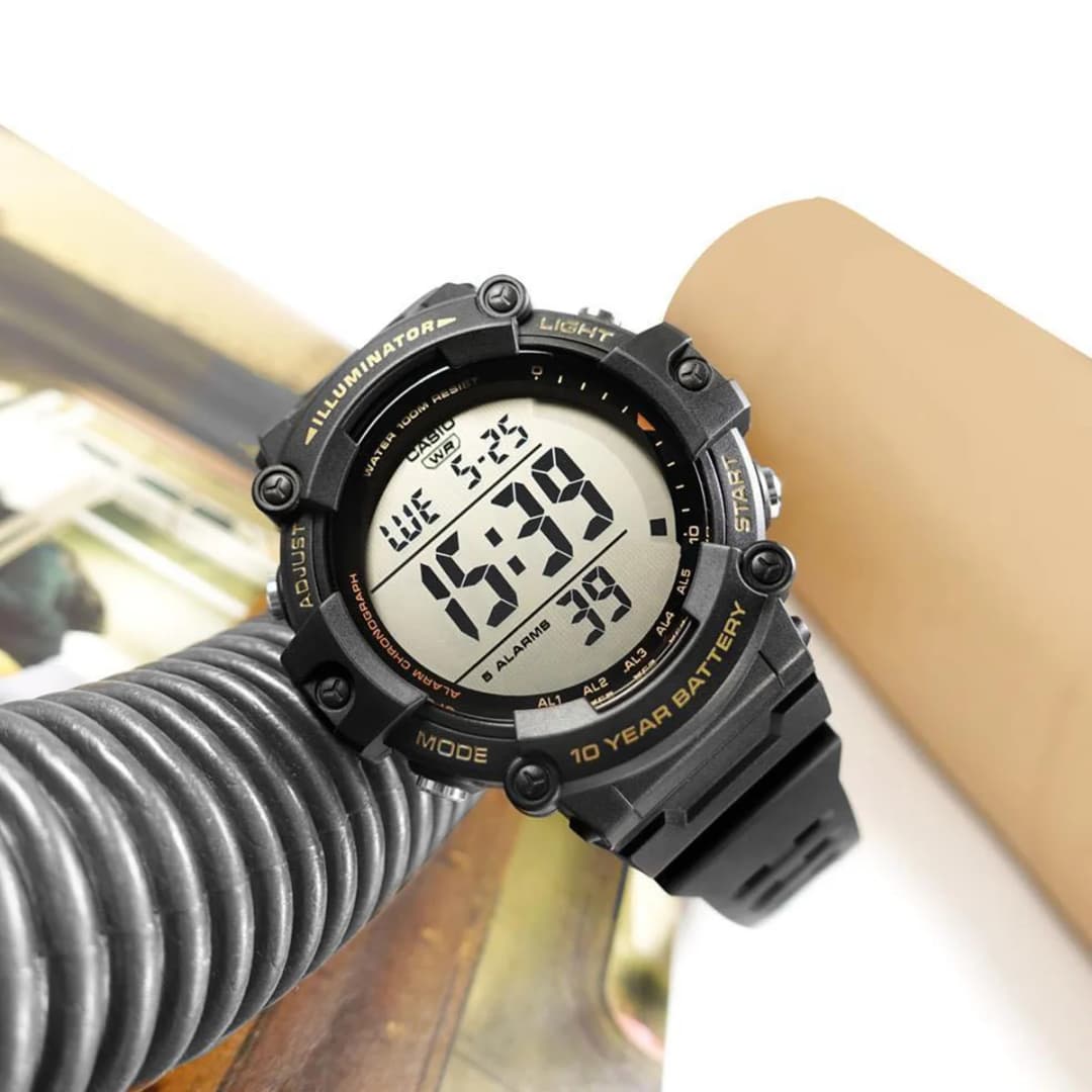 Casio Men's Large Dial Multi-Function Electronic Watch Simple Clear Display AE-1500WHX-1A/3A - 4