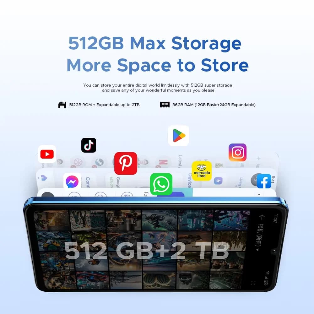 Global Version DOOGEE Note59 Pro+ 5G Smartphone 6.75" HD+ 120Hz 12GB 512GB UNISOC T8200 50MP Camera 6250mAh Battery Android 15 - 3