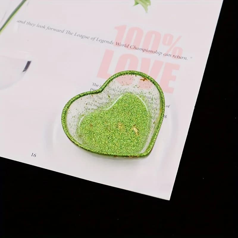 Concrete Stripe Storage Tank Silicone Mold DIY Heart shaped Disc Elliptical Tray Gypsum Cement Resin Mold - 6