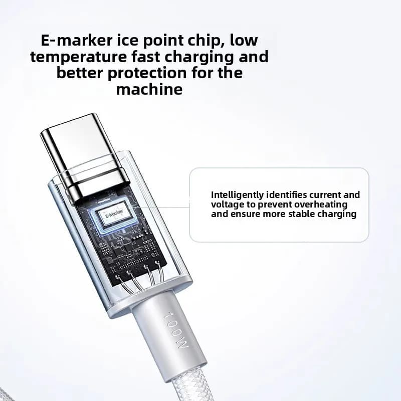 كابل شحن Anker USB-C إلى USB-C، 100 واط، شحن سريع، كابل بيانات PD، كابل شاحن Type C لأجهزة Samsung وXiaomi وMacBook والأجهزة اللوحية - 3