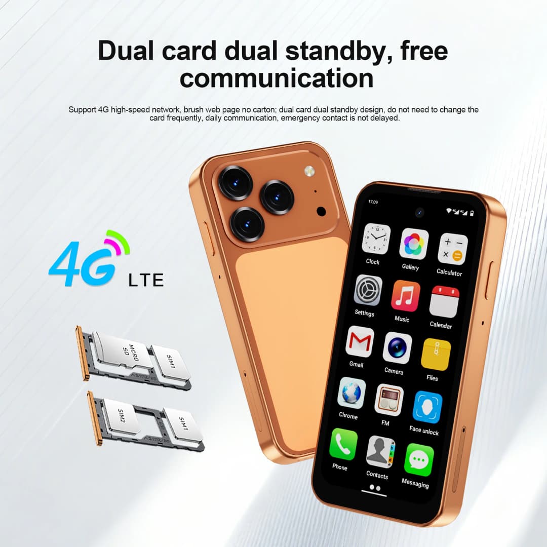 هاتف ذكي صغير SERVO 19 Air 4G LTE بنظام أندرويد 12.0، ذاكرة وصول عشوائي 6 جيجابايت، ذاكرة قراءة فقط 128 جيجابايت، متجر Play، فتح الوجه، نظام تحديد المواقع GPS، بطاقتي SIM، شاشة 3.88 بوصة - 3