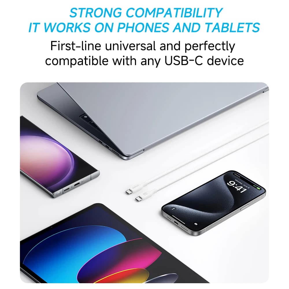 كابل Anker 240 واط USB-C إلى USB-C من النايلون الحيوي المضفر كابل بيانات صديق للبيئة لهاتف iPhone 15 وiPad Pro وMacBooks وأجهزة Android - 6