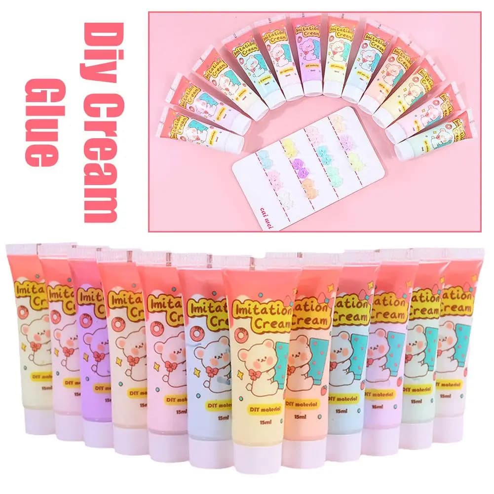 15ml Cream Glue Diy Mobile Phone Material Homemade Stationery Card Accessories Hairpin Box Goo Resin F4n1 - 2