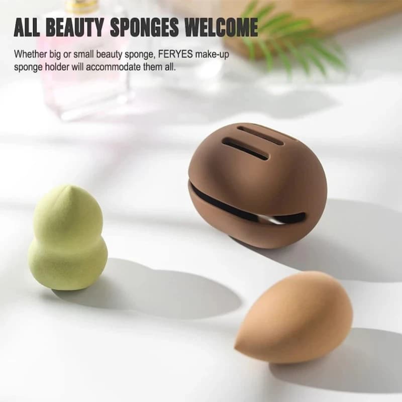 1Pcs Makeup Sponge Holder Eco-Friendly Silicone Multi-hole  Storage Case Travel Protable Cosmetic Puff Holder Box - 6