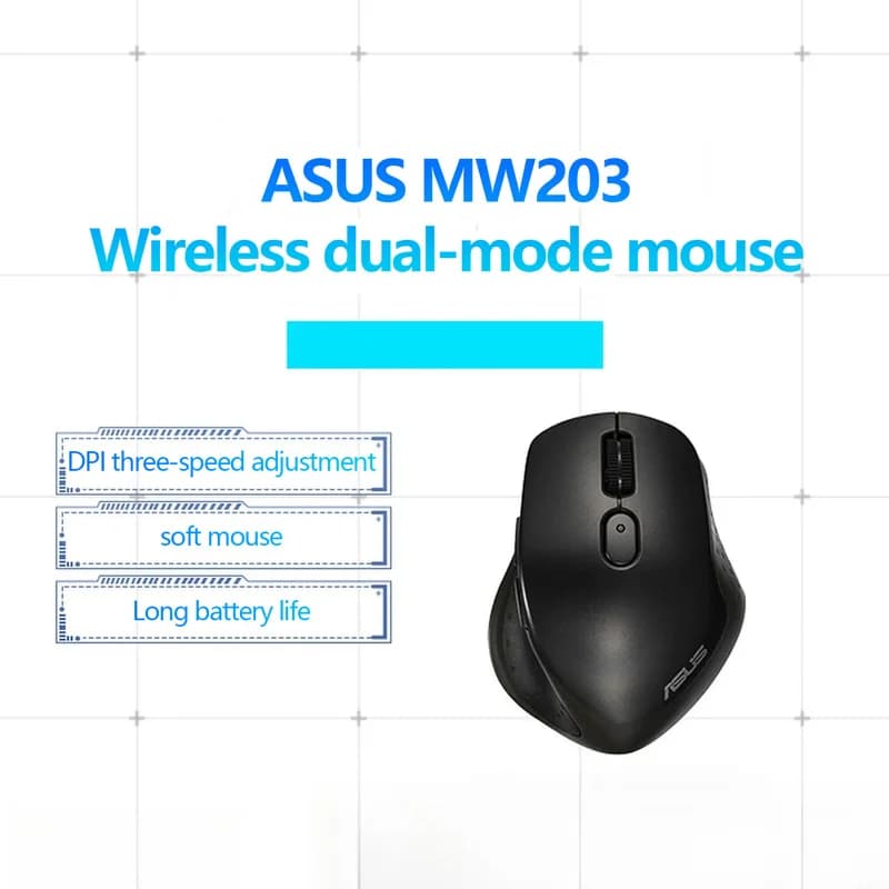 ASUS MW203 Silent Mouse Wireless Bluetooth Mouse Home Office Computer Wireless Mouse