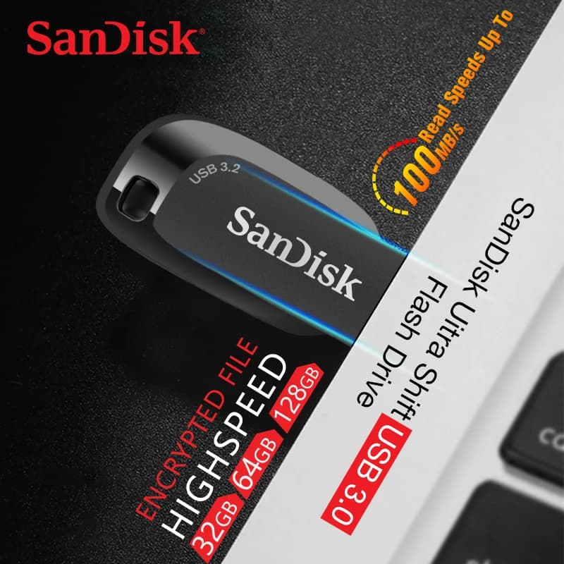 سانديسك CZ410 يو إس بي 3.0 بندريف ألترا شيفت فلاش درايف 128GB 64GB 32GB قلم درايف يو إس بي ذاكرة ستيك سيارة U ديسك فلاش ديسك - 2
