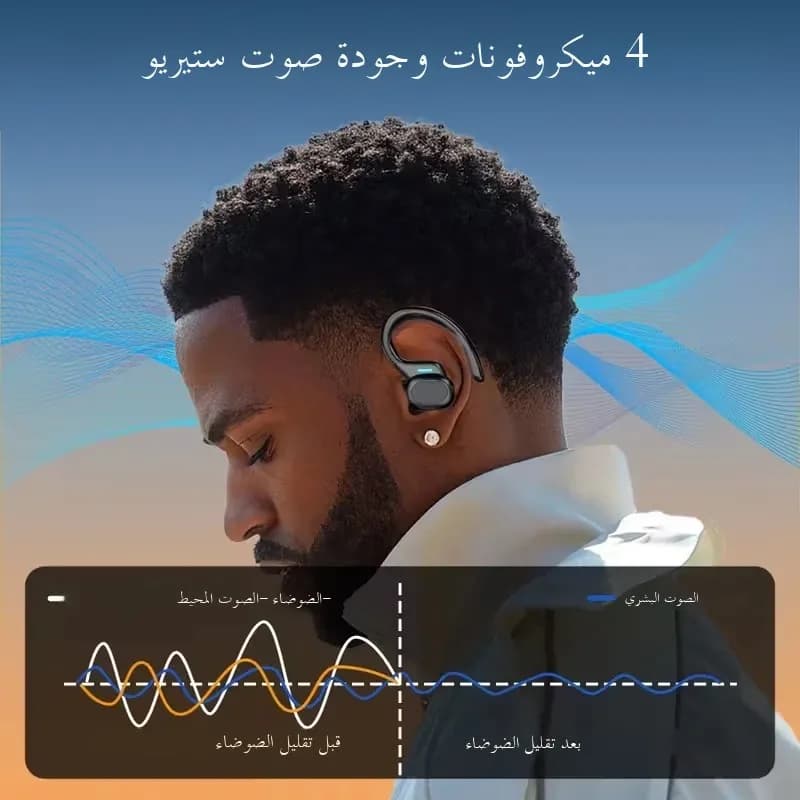 SP16 Earhooks Sports Bluetooth Wireless Headsets with Mic,LED Power Display,ENC,Hifi Stereo Sound Gaming Headset - 2