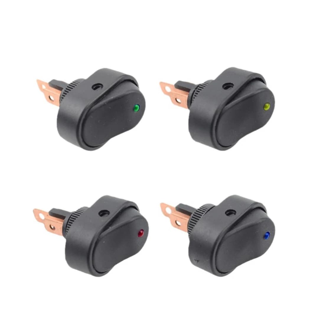 ABILKEEN ASW-20D 12 فولت 30A مصباح ليد سيارة تعديل التبديل ON-OFF M12 عيون القط الروك التبديل مع 3Pin محطة النحاس - 3