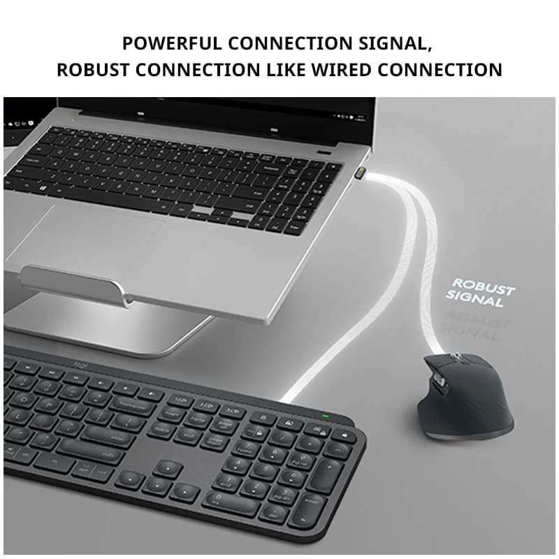 ماوس لاسلكي Logitech MX Master 3S للأعمال، تصميم مريح، دقة 8K DPI، أداء عالي وبطارية طويلة الأمد، لأجهزة الكمبيوتر المحمولة - 3