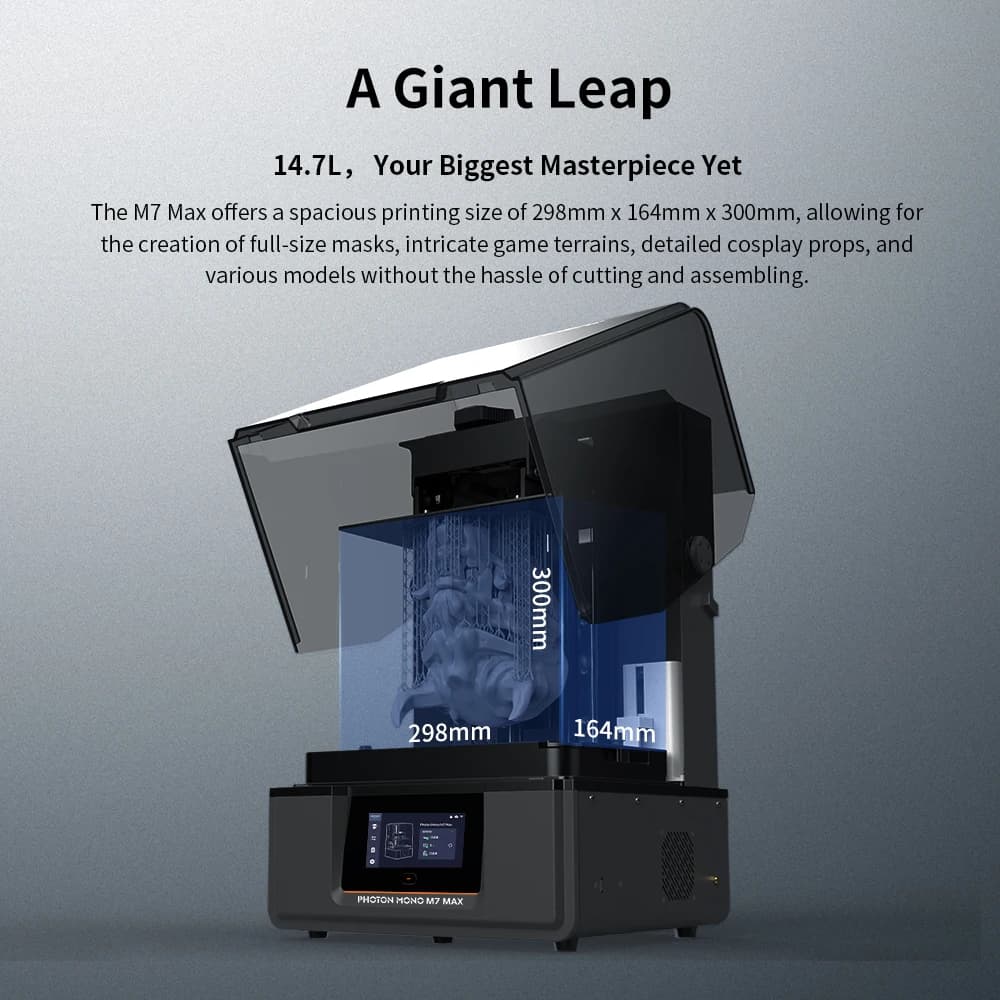 PRE ANYCUBIC Photon Mono M7 Max AE LCD 3D Printer 14.7L Ultra-Large Print Volume LCD Resin 3D Printer Print Size 298x168x300mm - 5