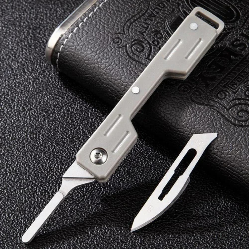 Hot sales Machinery Mini Folding Scalpel Medical Folding Knife EDC Outdoor Unpacking Pocket Knife with 10pcs Replaceable Blades - 6