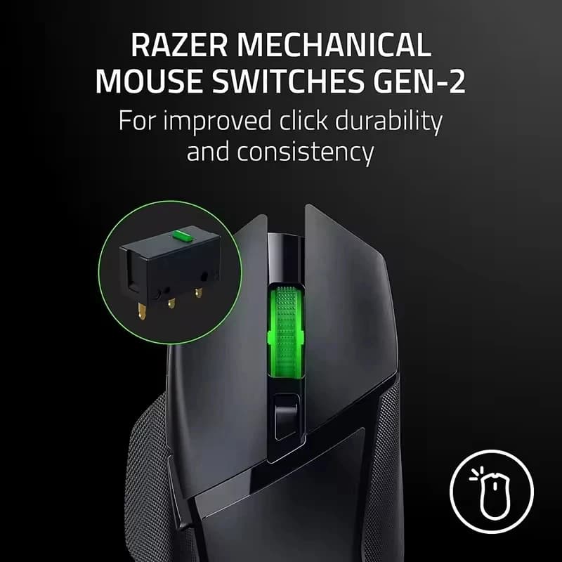 Razer Basilisk V3 X HyperSpeed Wireless Gaming Mouse: Mechanical Switches Gen-2-5G Advanced 18K Optical Sensor Chroma RGB 9 - 6