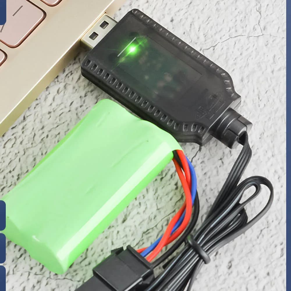 1/3pcs 7.4v (3.7v x2) Charger SM-4P Li-ion battery Electric RC Toys car boat USB Charge Cable - 3