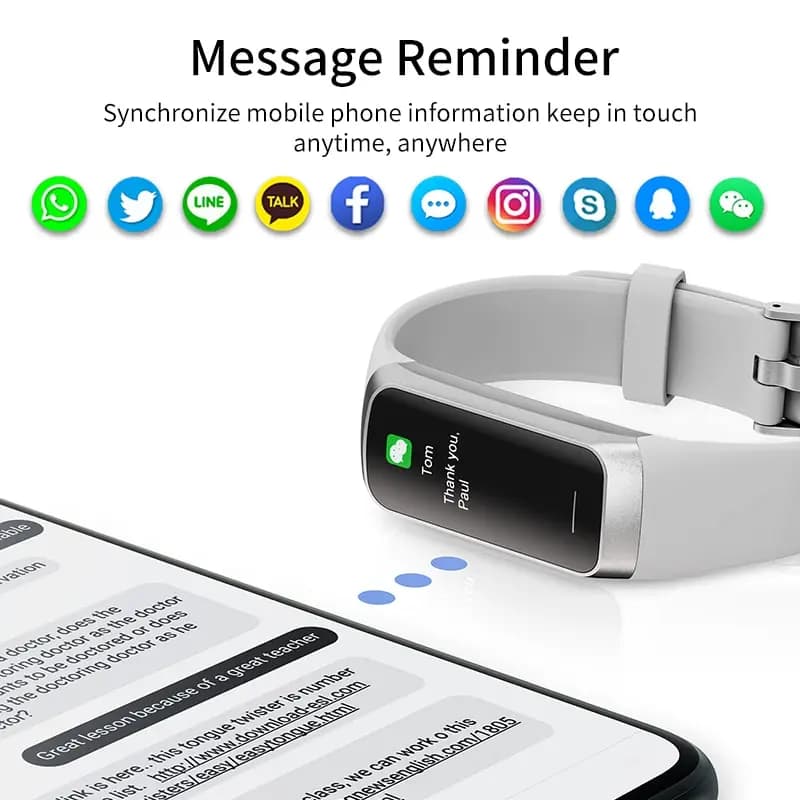ساعة LIGE الذكية بشاشة Amoled للرجال 2023 سوار ذكي للنساء مراقبة معدل ضربات القلب والدم مقاومة للماء سوار رياضي لتتبع اللياقة البدنية - 3