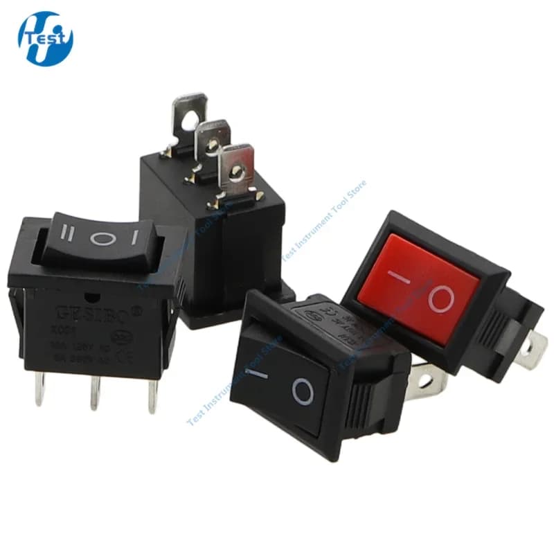 1pcs KCD1 Boat Car Rocker Switch 6A/10A 250V/125V AC ON-OFF on-off-on 250VAC 6A 125VAC 10A With Led Light 220V - 4