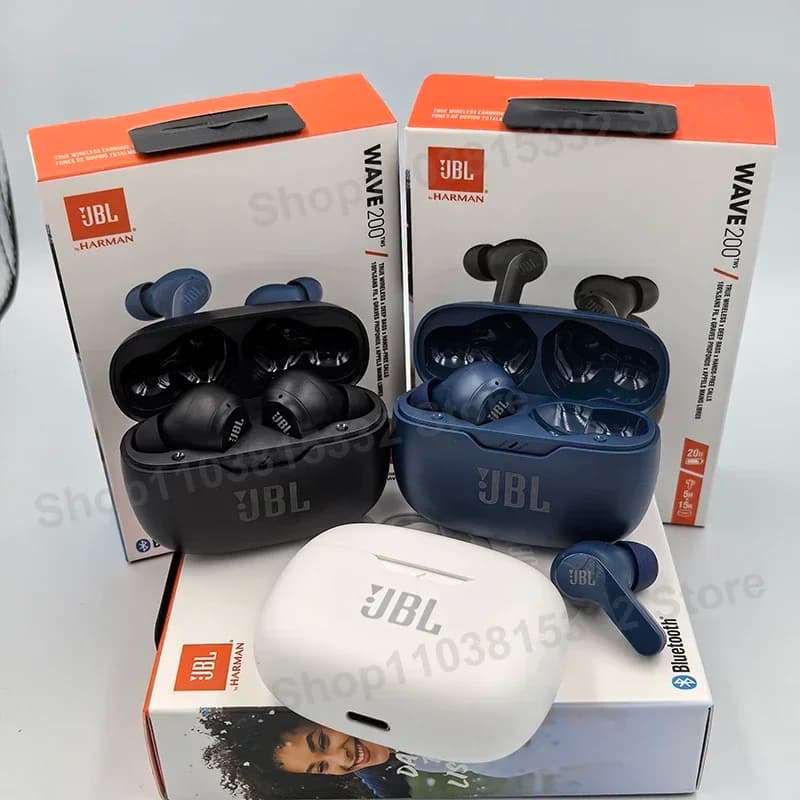 سماعات أذن لاسلكية أصلية من JBL Wave 200TWS، سماعات بلوتوث 5.0 مع ميكروفون، مثالية للرياضة - 6